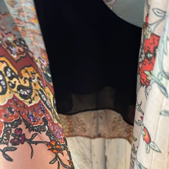 Tolani Collection Asymmetric Hem Button Front Printed Dress M - Picture 8 of 11